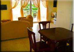 Bocas Seaview Condos living area and dining room